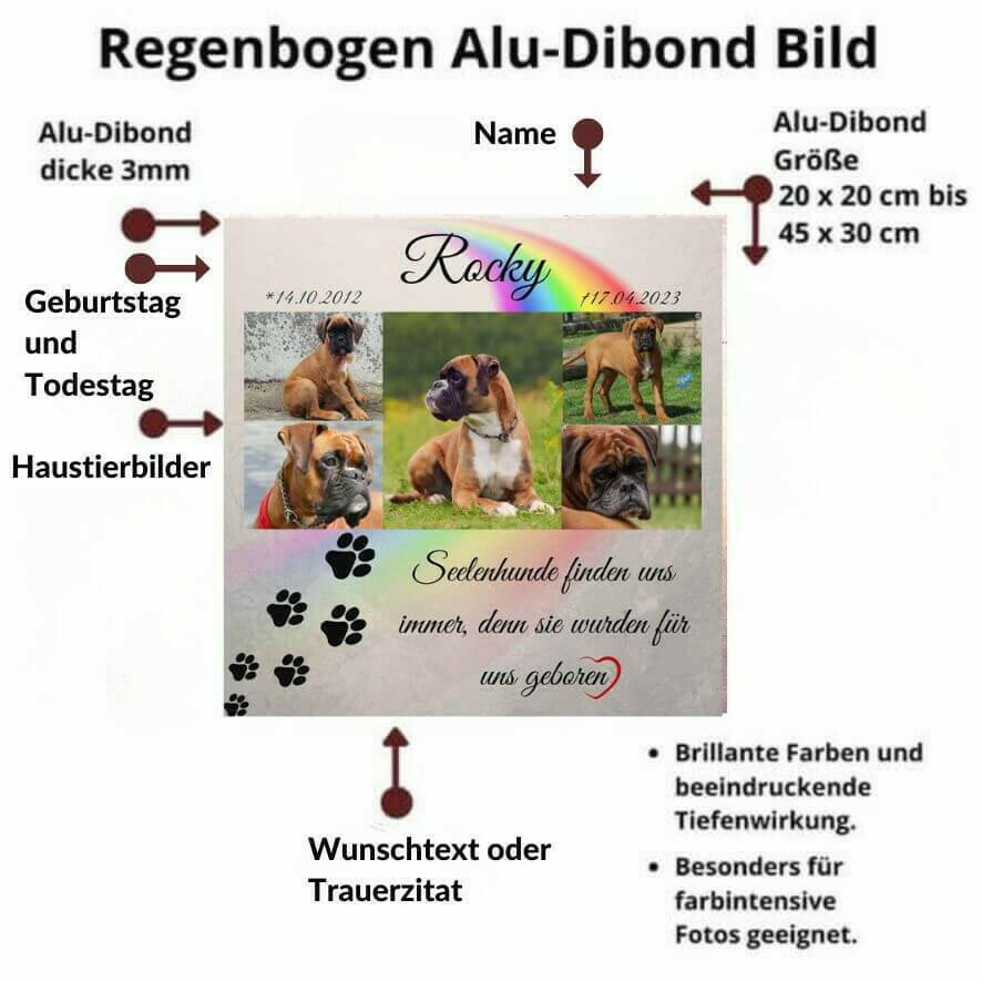 Bilderleinwand für Dein verstorbenes Tier.