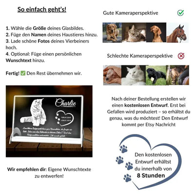 Anleitung zur Erstellung eines personalisierten Glasbildes für Haustiere