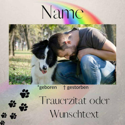 Personalisiertes Trauerbild deines Haustieres.