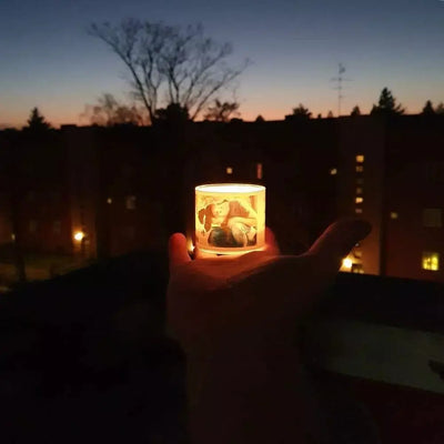 Windlicht mit Foto von Deiner Fellnase.