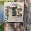 Grabstein für Katze mit Regenbogenbrücke und Fotocollage – wetterfest, personalisierbar mit Wunschtext und Foto als bleibendes Andenken