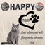 Poster von deiner Seelenkatze für die Tierbestattung. Katzenportrait personalisiert mit dem Katzennamen, Trauertext und Informationen vom Geburtstag und Todestag der Katze.