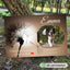 Tiergrabstein mit Pusteblume und Hundebild – personalisiertes Gedenkbild für Seelenhund, wetterfest für Tierfriedhof